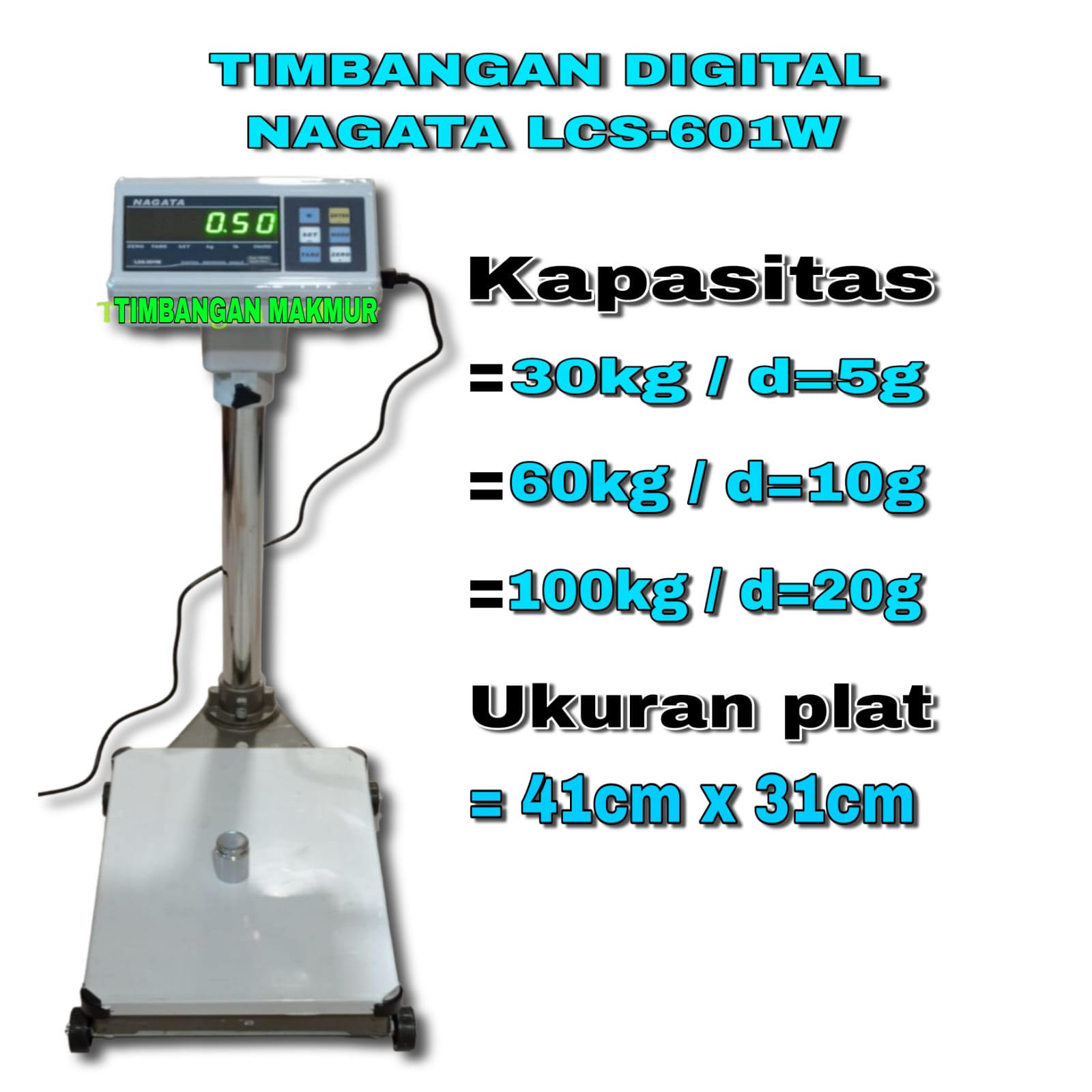 nagata lcs 601w Timbangan Duduk Digital NAGATA LCS - 601W Series - Image 1