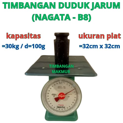 nagata b8 30kg Timbangan Duduk Jarum NAGATA B-8 Kapasitas 30kg x 100g - Image 1