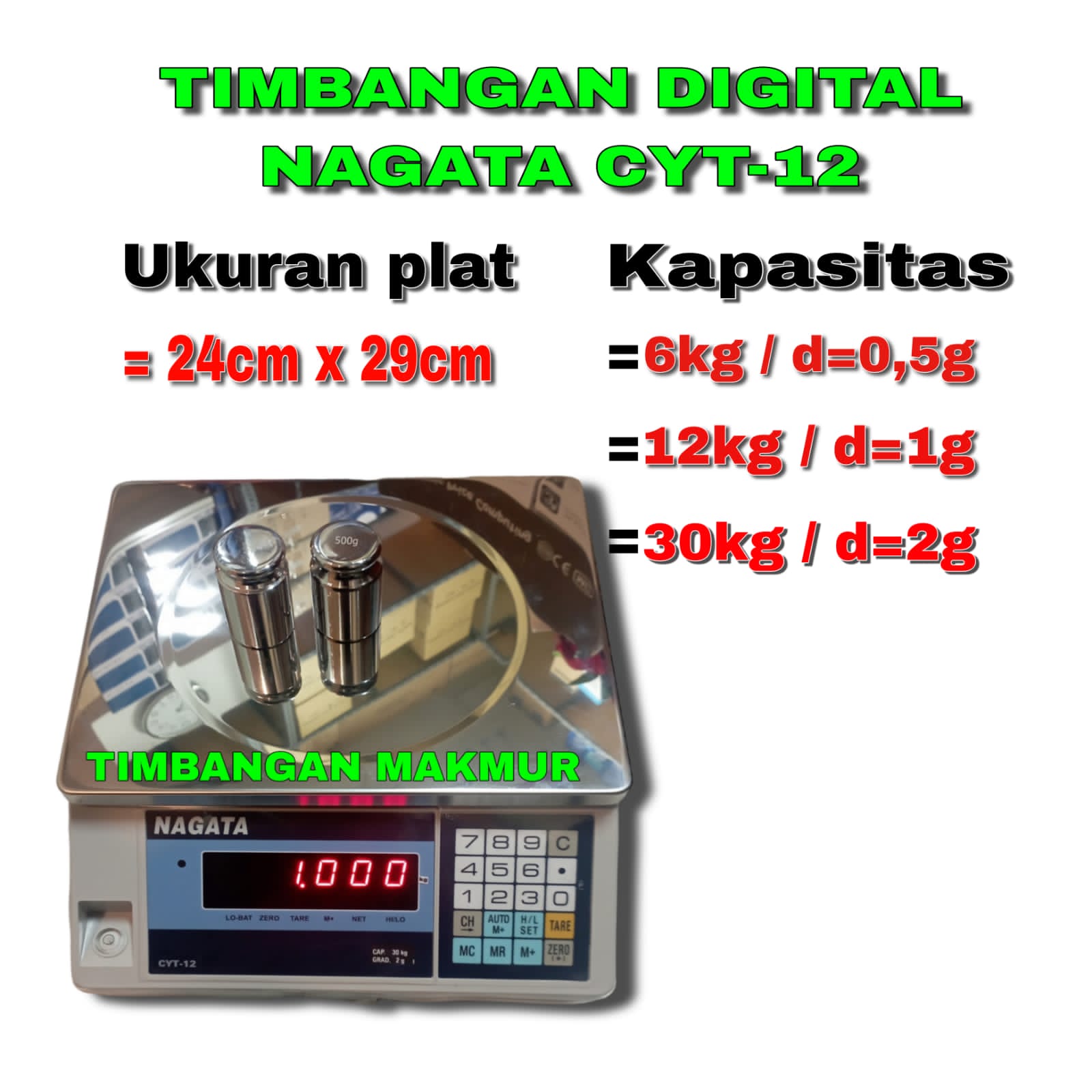 nagata cyt 12c Timbangan Digital Nagata CYT-12 - Image 1