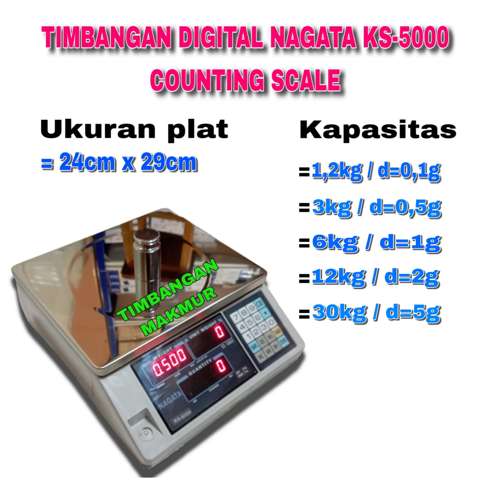 nagata ks 5000 a Timbangan Digital Counting NAGATA KS-5000 Series AC/DC - Image 1
