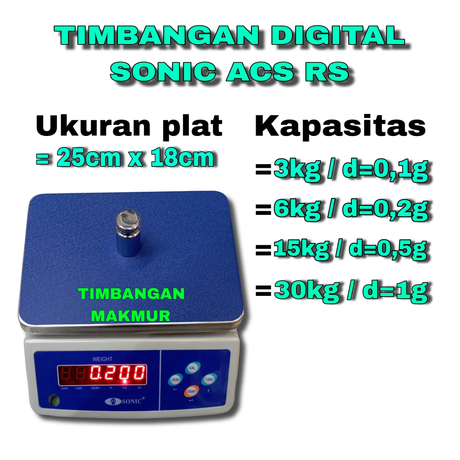 sonic acs rs sd Timbangan Meja Digital SONIC ACS RS Weighing and Counting Scale - Image 1